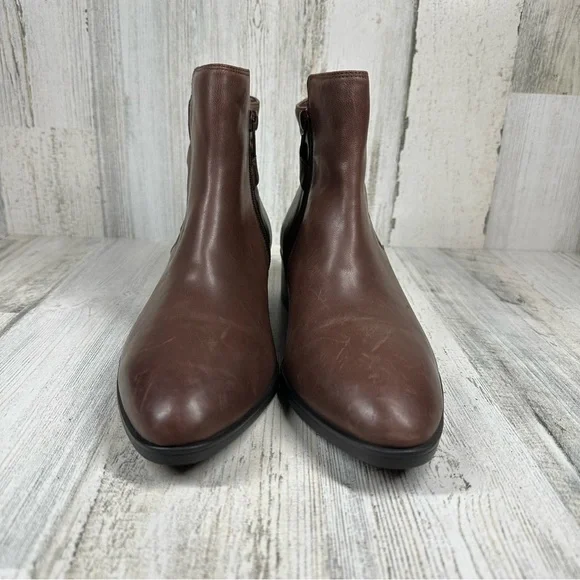 New Bella Vita Dora Brown Leather Block Heel Ankle Bootie  #1225. - Picture 2 of 14